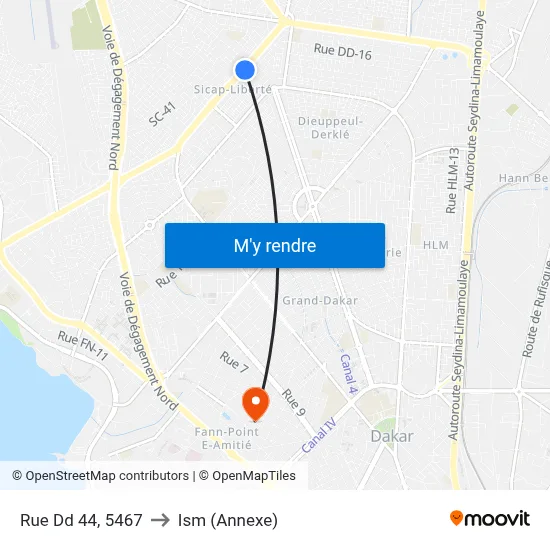Rue Dd 44, 5467 to Ism (Annexe) map