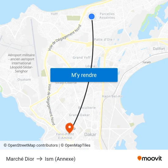 Marché Dior to Ism (Annexe) map