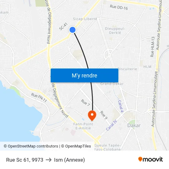 Rue Sc 61, 9973 to Ism (Annexe) map