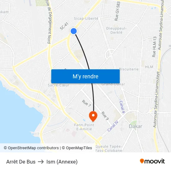 Arrêt De Bus to Ism (Annexe) map