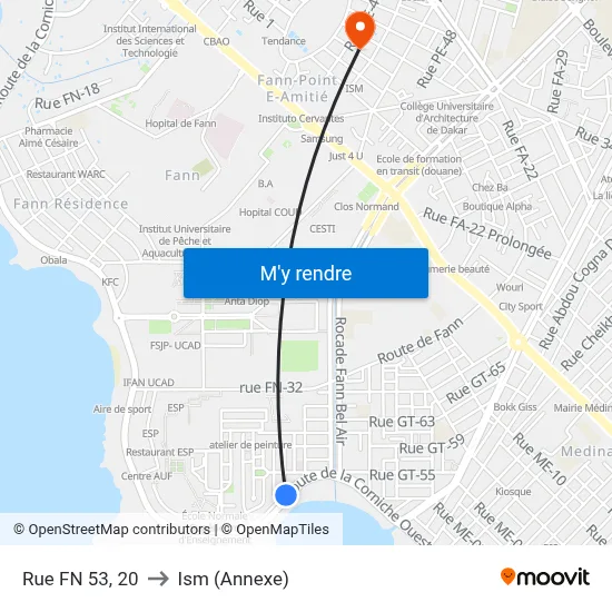 Rue FN 53, 20 to Ism (Annexe) map