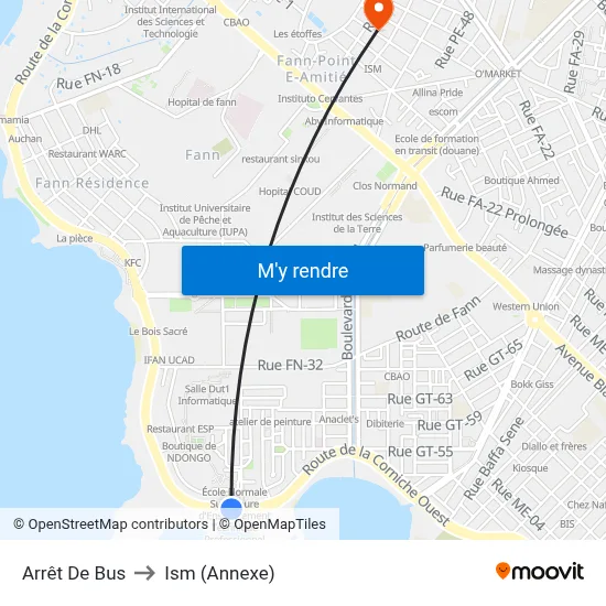 Arrêt De Bus to Ism (Annexe) map
