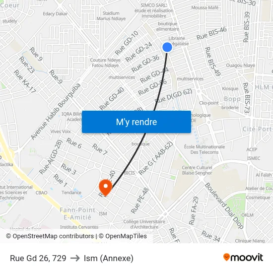 Rue Gd 26, 729 to Ism (Annexe) map