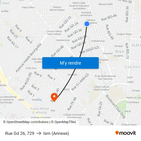 Rue Gd 26, 729 to Ism (Annexe) map