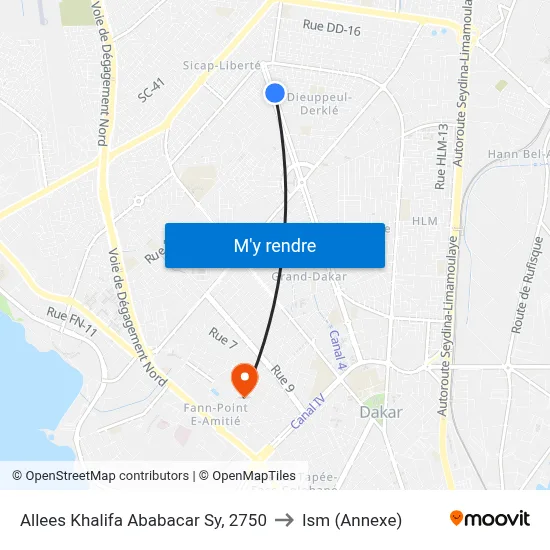 Allees Khalifa Ababacar Sy, 2750 to Ism (Annexe) map