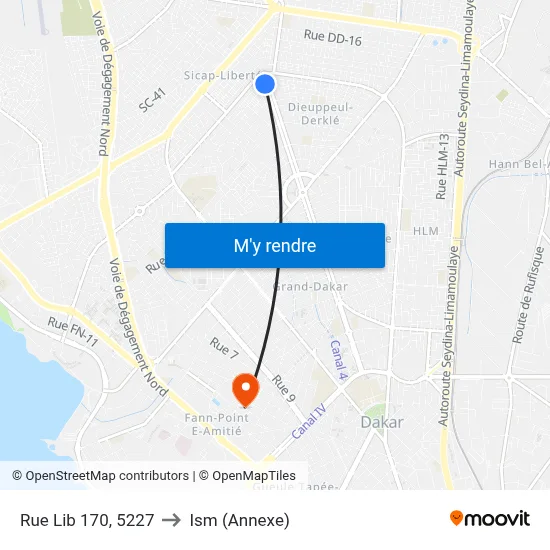 Rue Lib 170, 5227 to Ism (Annexe) map