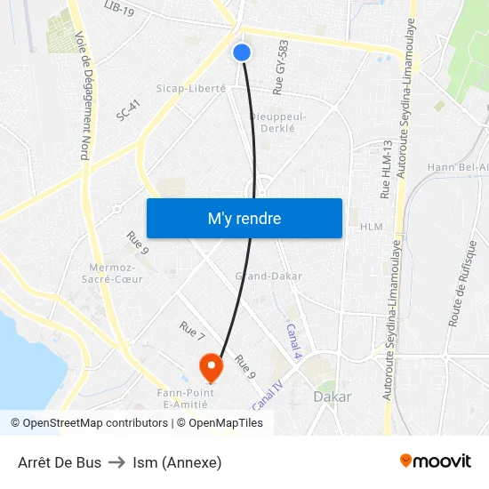 Arrêt De Bus to Ism (Annexe) map
