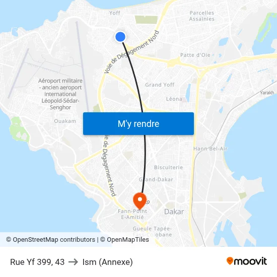 Rue Yf 399, 43 to Ism (Annexe) map