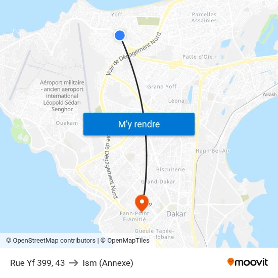 Rue Yf 399, 43 to Ism (Annexe) map