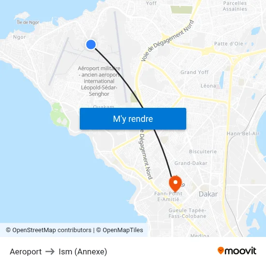Aeroport to Ism (Annexe) map