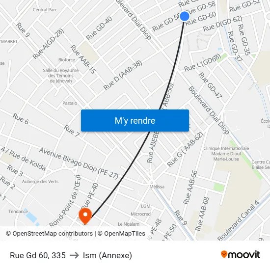 Rue Gd 60, 335 to Ism (Annexe) map