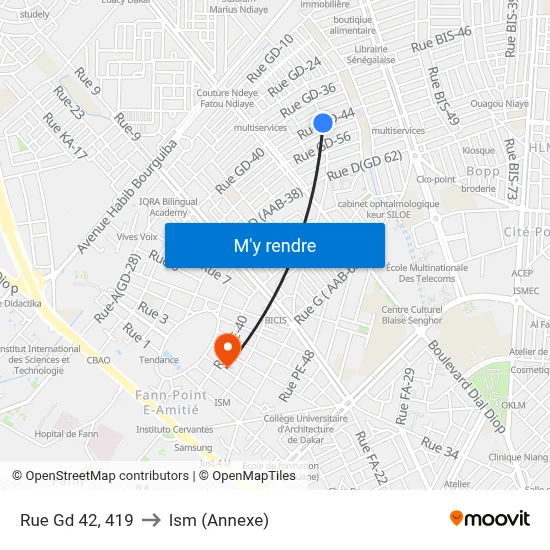 Rue Gd 42, 419 to Ism (Annexe) map