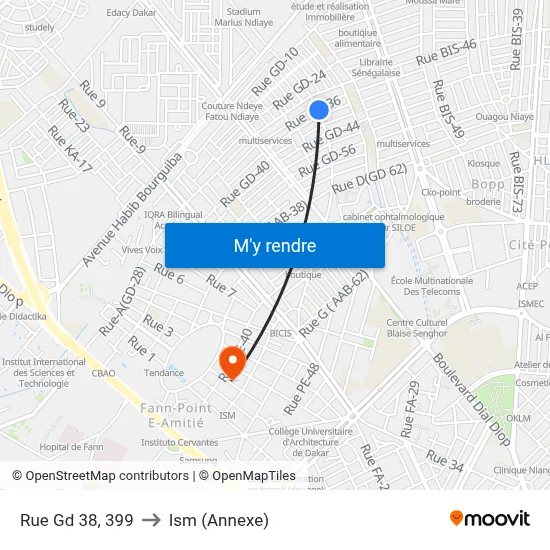 Rue Gd 38, 399 to Ism (Annexe) map