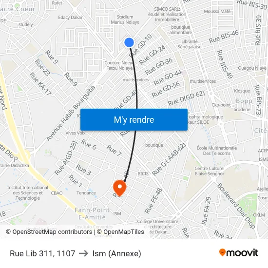 Rue Lib 311, 1107 to Ism (Annexe) map