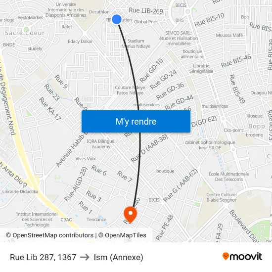 Rue Lib 287, 1367 to Ism (Annexe) map