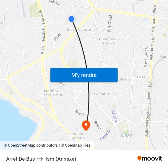Arrêt De Bus to Ism (Annexe) map
