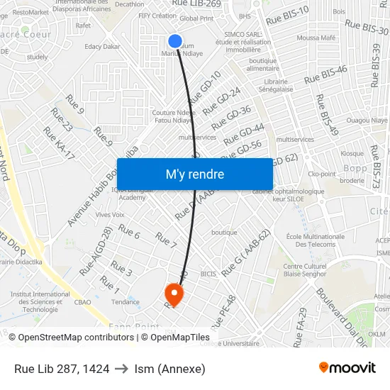 Rue Lib 287, 1424 to Ism (Annexe) map