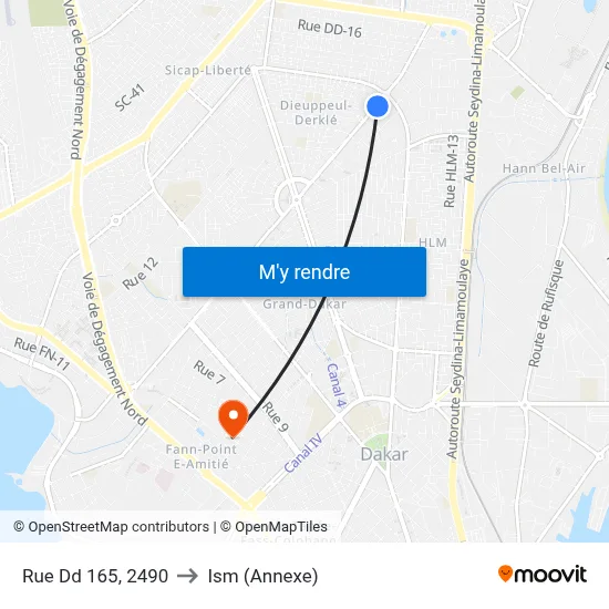 Rue Dd 165, 2490 to Ism (Annexe) map