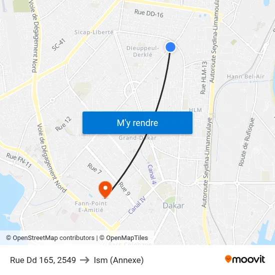 Rue Dd 165, 2549 to Ism (Annexe) map