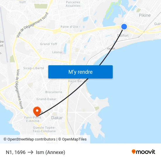 N1, 1696 to Ism (Annexe) map