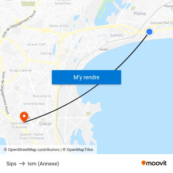 Sips to Ism (Annexe) map
