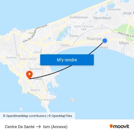 Centre De Santé to Ism (Annexe) map