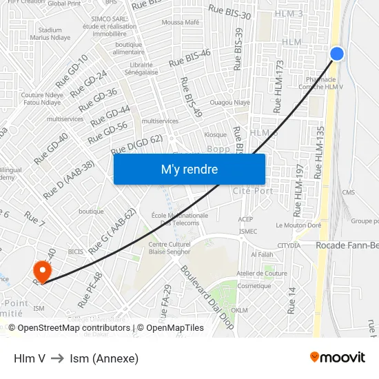 Hlm V to Ism (Annexe) map