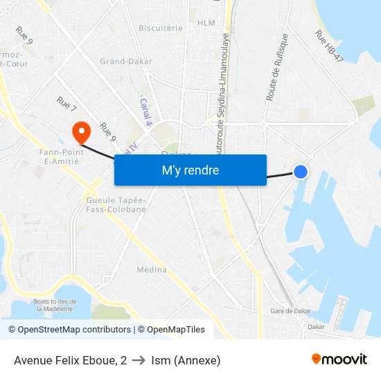 Avenue Felix Eboue, 2 to Ism (Annexe) map