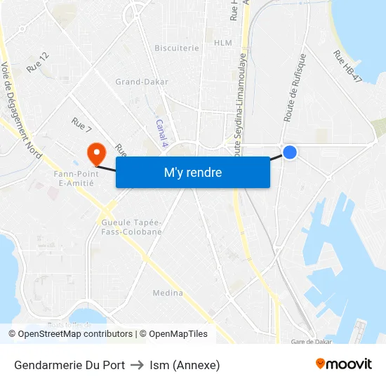 Gendarmerie Du Port to Ism (Annexe) map