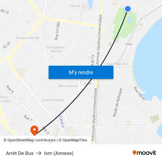 Arrêt De Bus to Ism (Annexe) map
