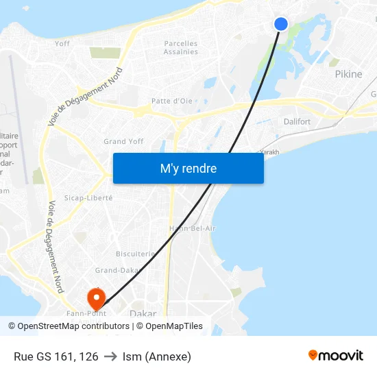 Rue GS 161, 126 to Ism (Annexe) map