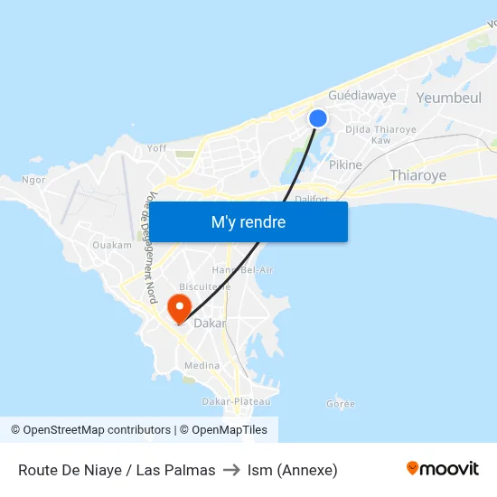 Route De Niaye / Las Palmas to Ism (Annexe) map