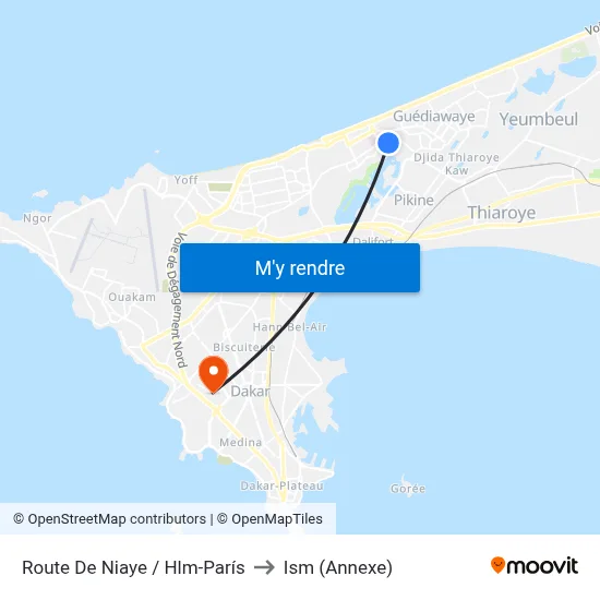 Route De Niaye / Hlm-París to Ism (Annexe) map