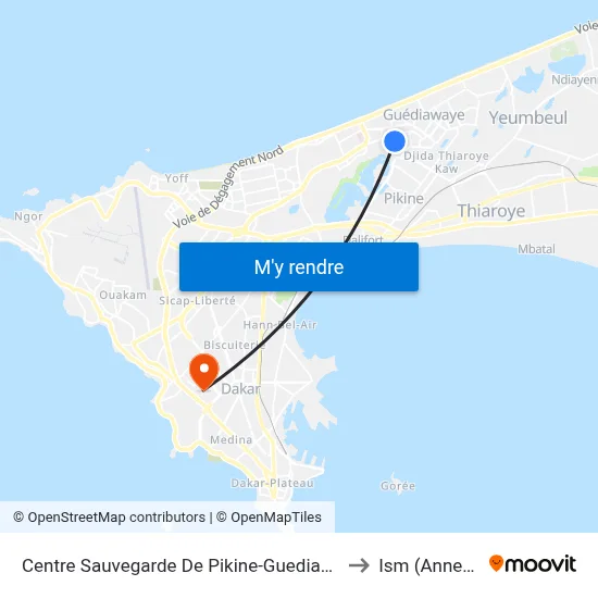 Centre Sauvegarde De Pikine-Guediawaye to Ism (Annexe) map
