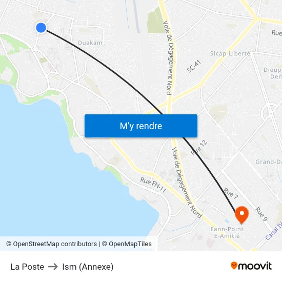 La Poste to Ism (Annexe) map