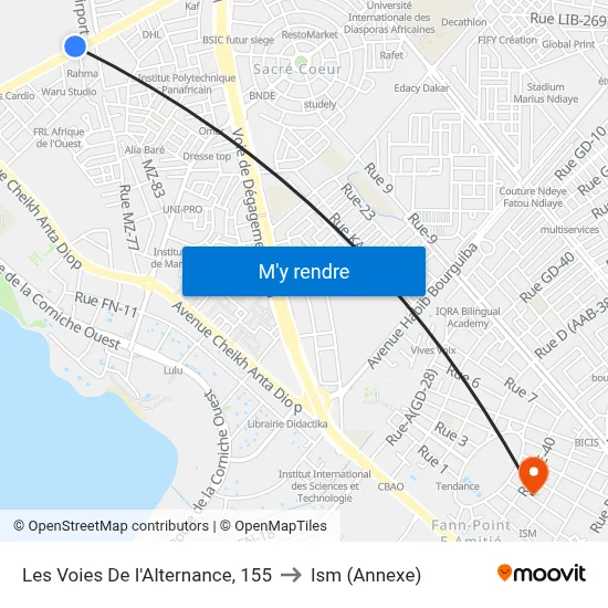 Les Voies De I'Alternance, 155 to Ism (Annexe) map