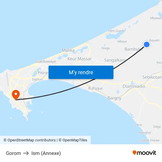 Gorom to Ism (Annexe) map