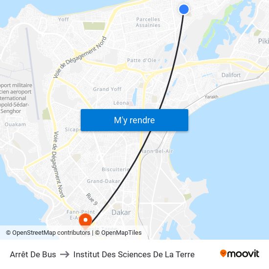 Arrêt De Bus to Institut Des Sciences De La Terre map