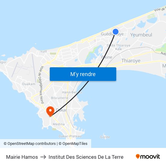 Mairie Hamos to Institut Des Sciences De La Terre map