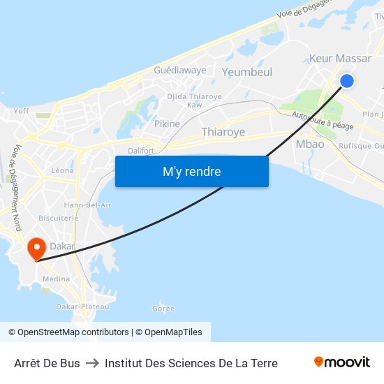 Arrêt De Bus to Institut Des Sciences De La Terre map