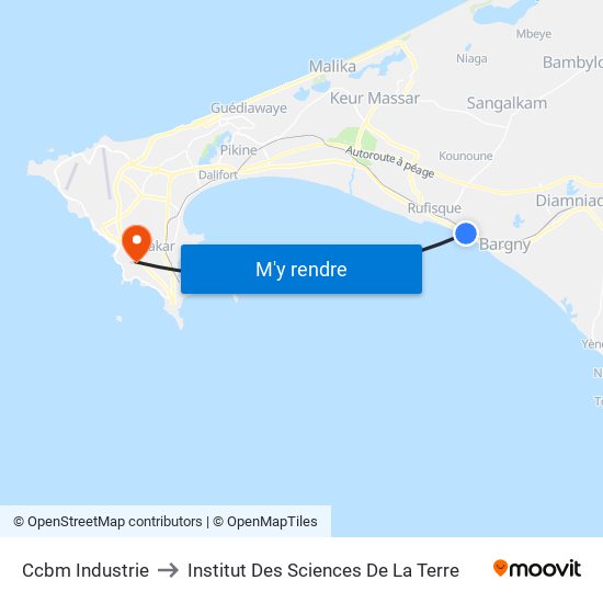 Ccbm Industrie to Institut Des Sciences De La Terre map