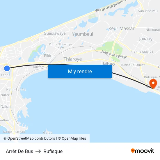 Arrêt De Bus to Rufisque map