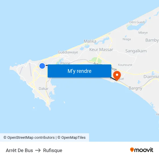 Arrêt De Bus to Rufisque map