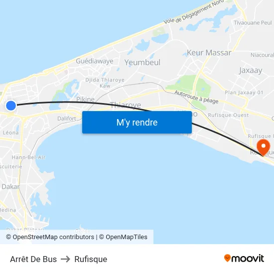 Arrêt De Bus to Rufisque map