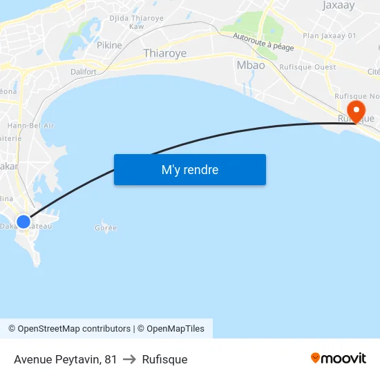 Avenue Peytavin, 81 to Rufisque map