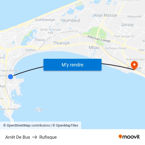 Arrêt De Bus to Rufisque map