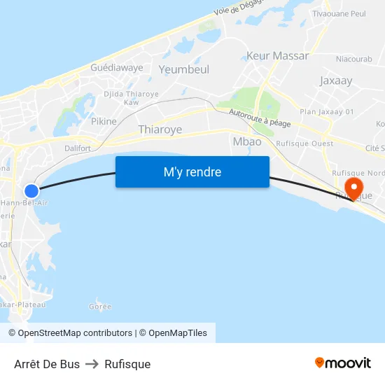 Arrêt De Bus to Rufisque map