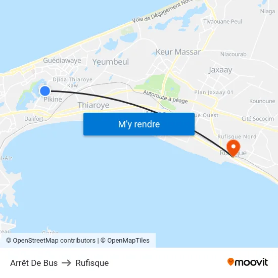 Arrêt De Bus to Rufisque map
