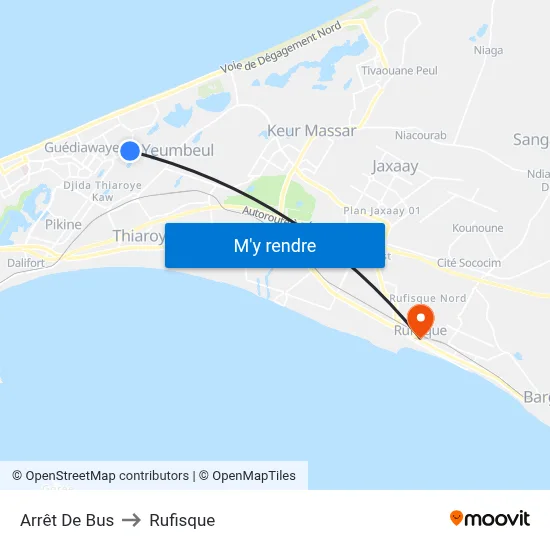 Arrêt De Bus to Rufisque map