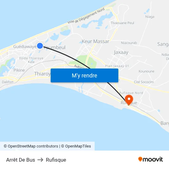 Arrêt De Bus to Rufisque map